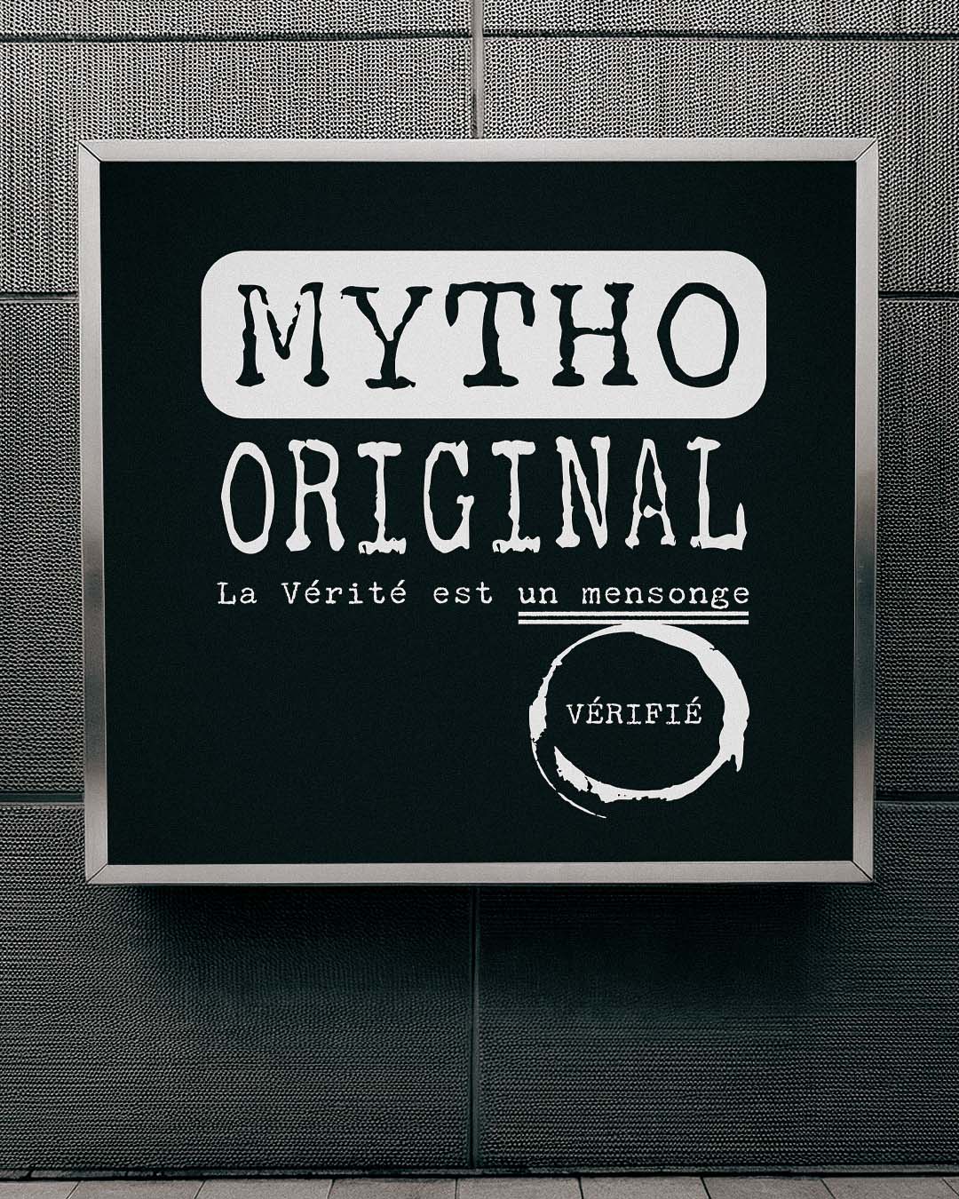 Affiche en noir et blanc du design Mytho Original