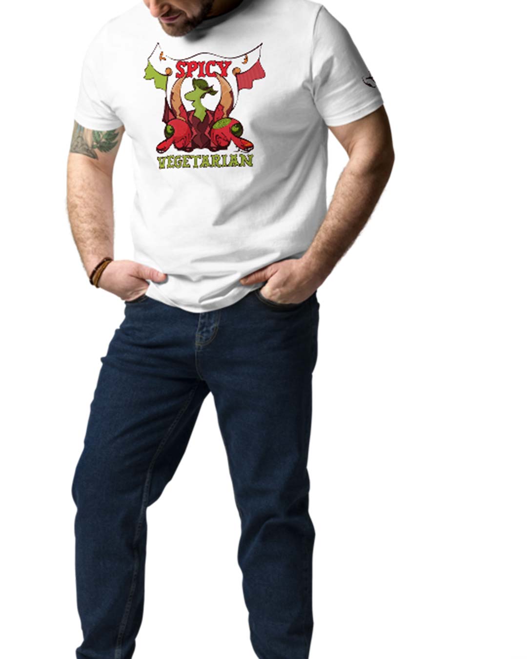 Spicy Vegetarian - Un t-shirt abstraction qui a du piquant