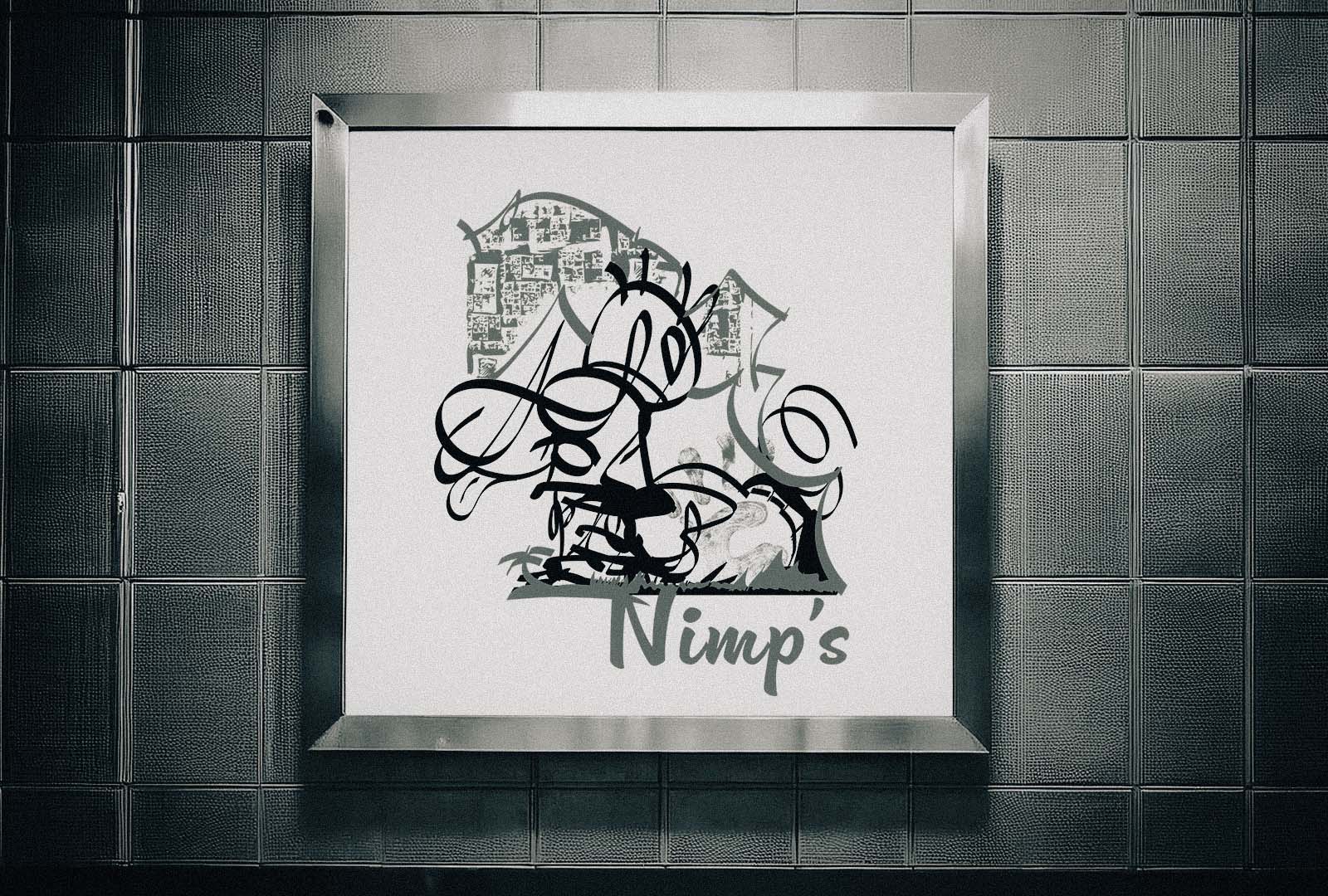 Affiche en noir et blanc de la collection Nimp's