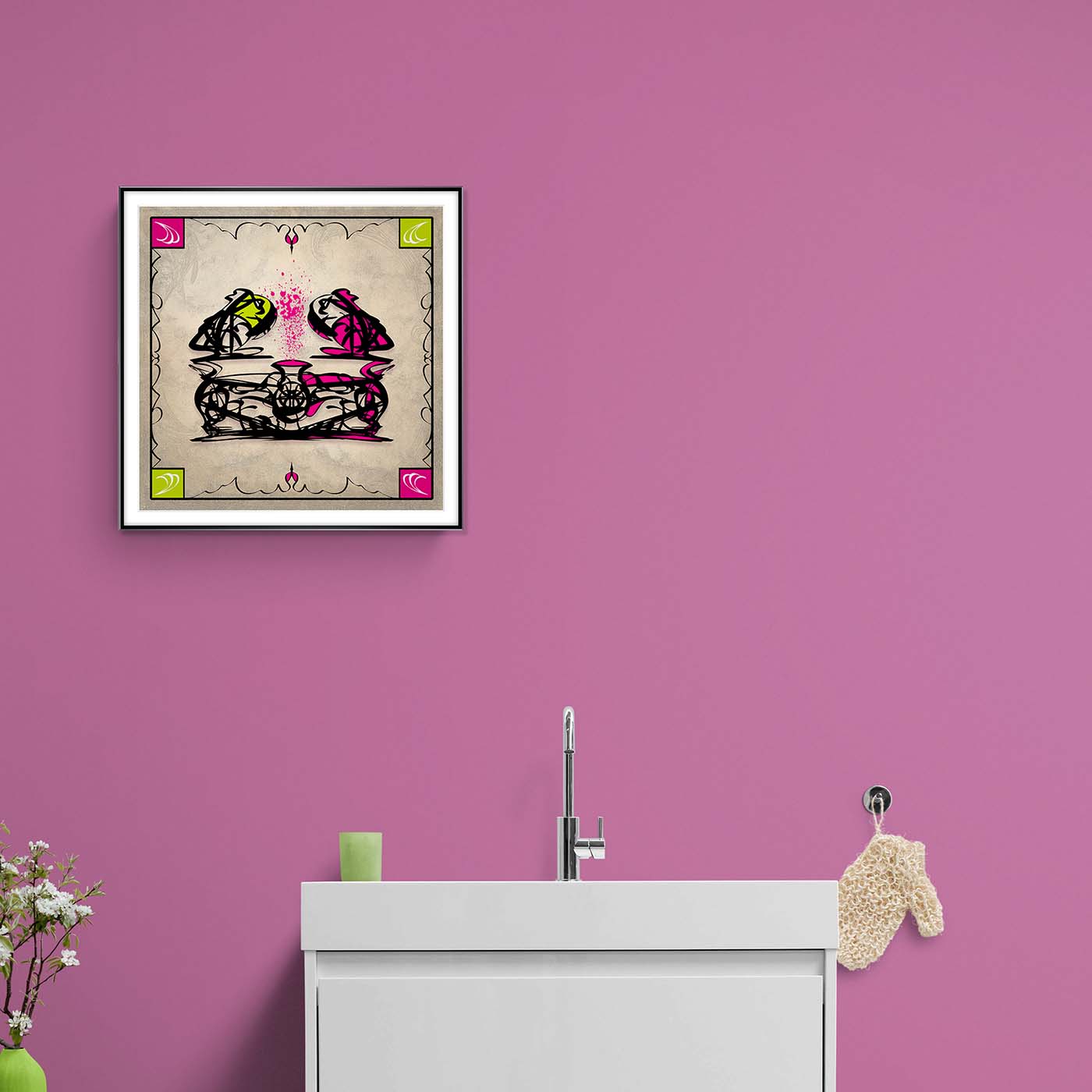 Framed Poster - Abstraction - Magenta