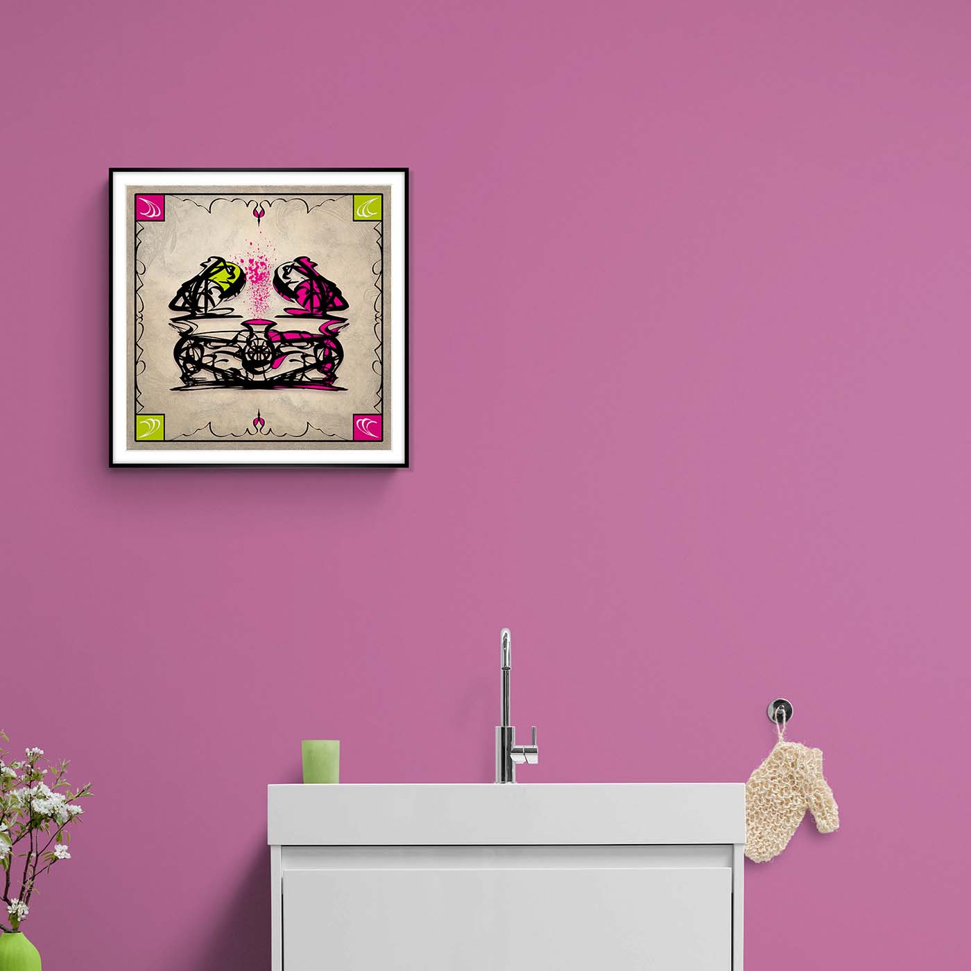 Framed Poster - Abstraction - Magenta