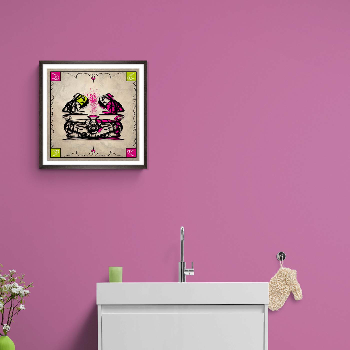 Framed Poster - Abstraction - Magenta