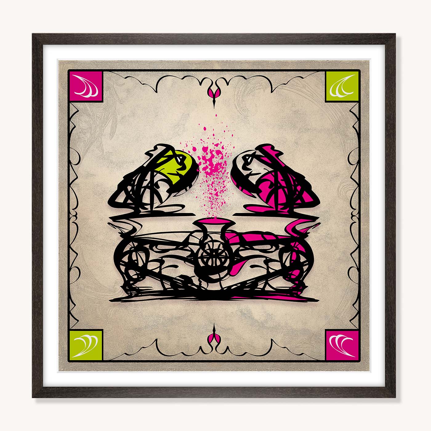 Framed Poster - Abstraction - Magenta