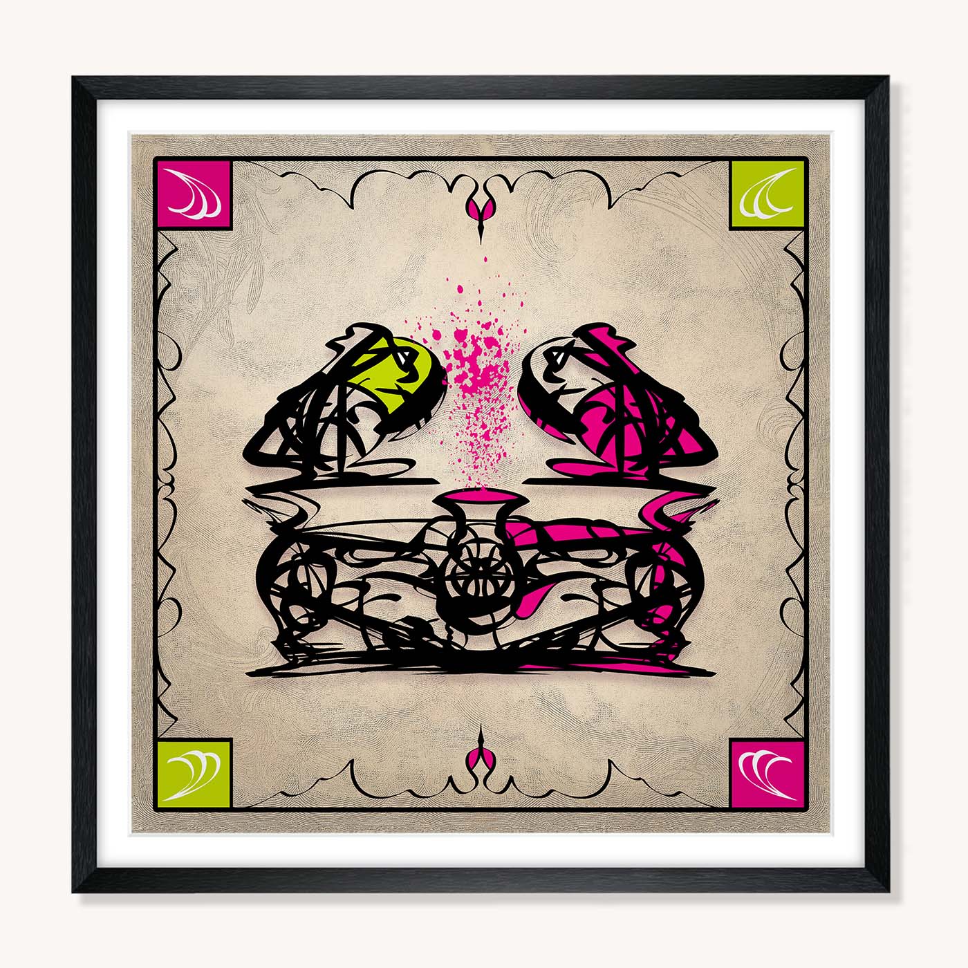 Framed Poster - Abstraction - Magenta