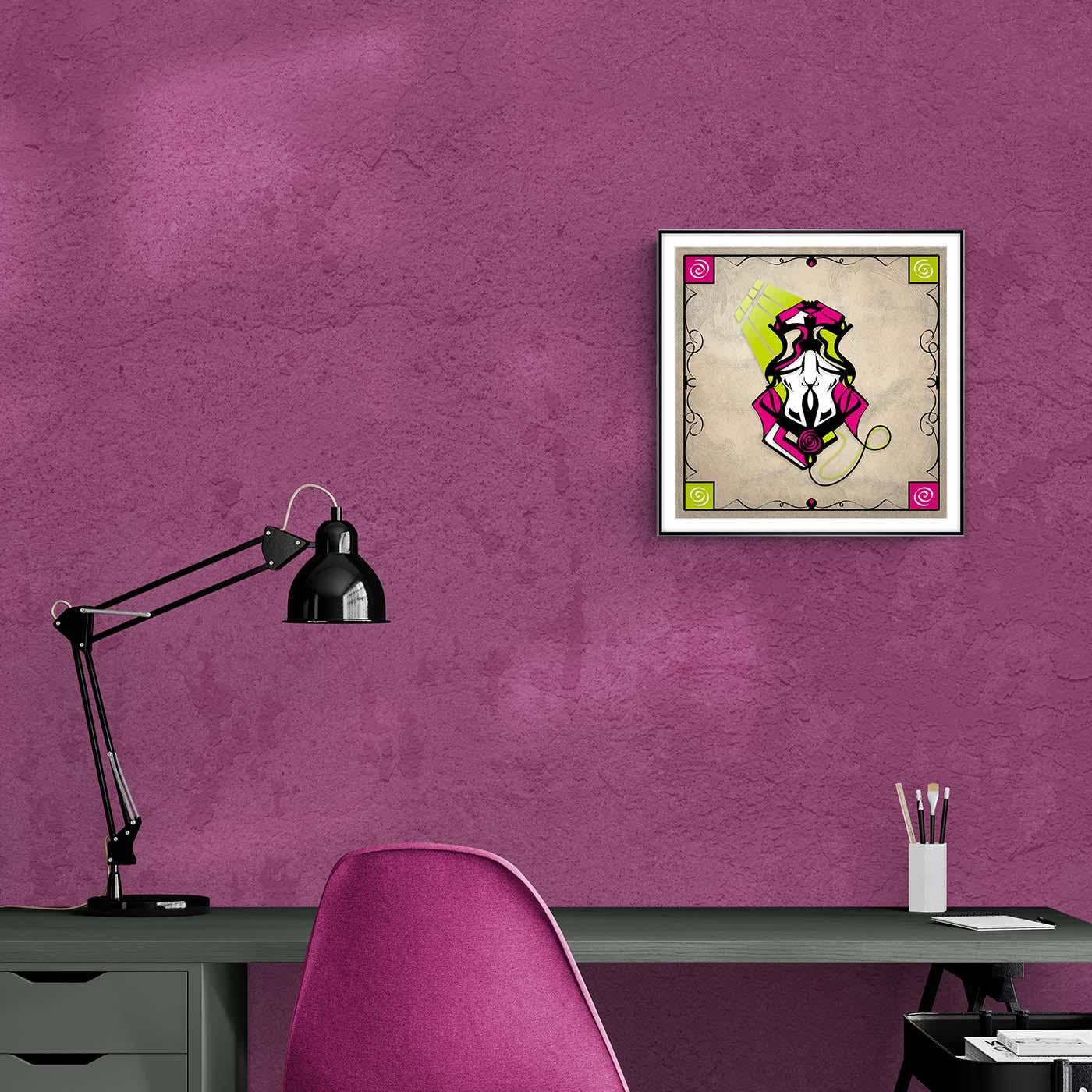 Gerahmtes Poster – Abstraktion 2 – Magenta