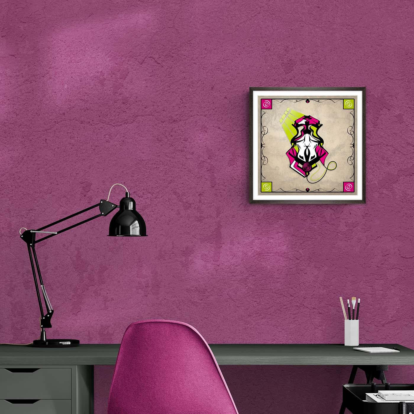 Gerahmtes Poster – Abstraktion 2 – Magenta