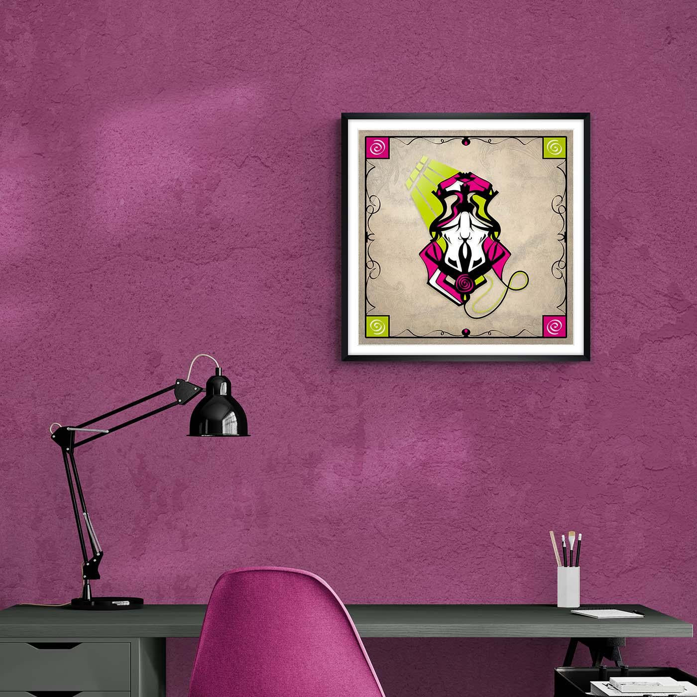 Gerahmtes Poster – Abstraktion 2 – Magenta