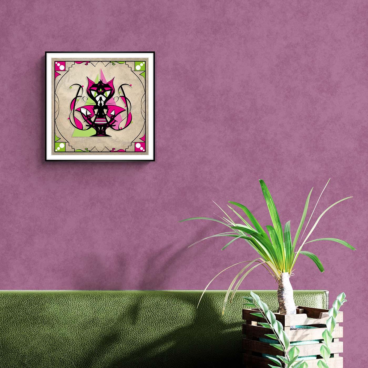 Framed Poster - Abstraction 4 - Magenta