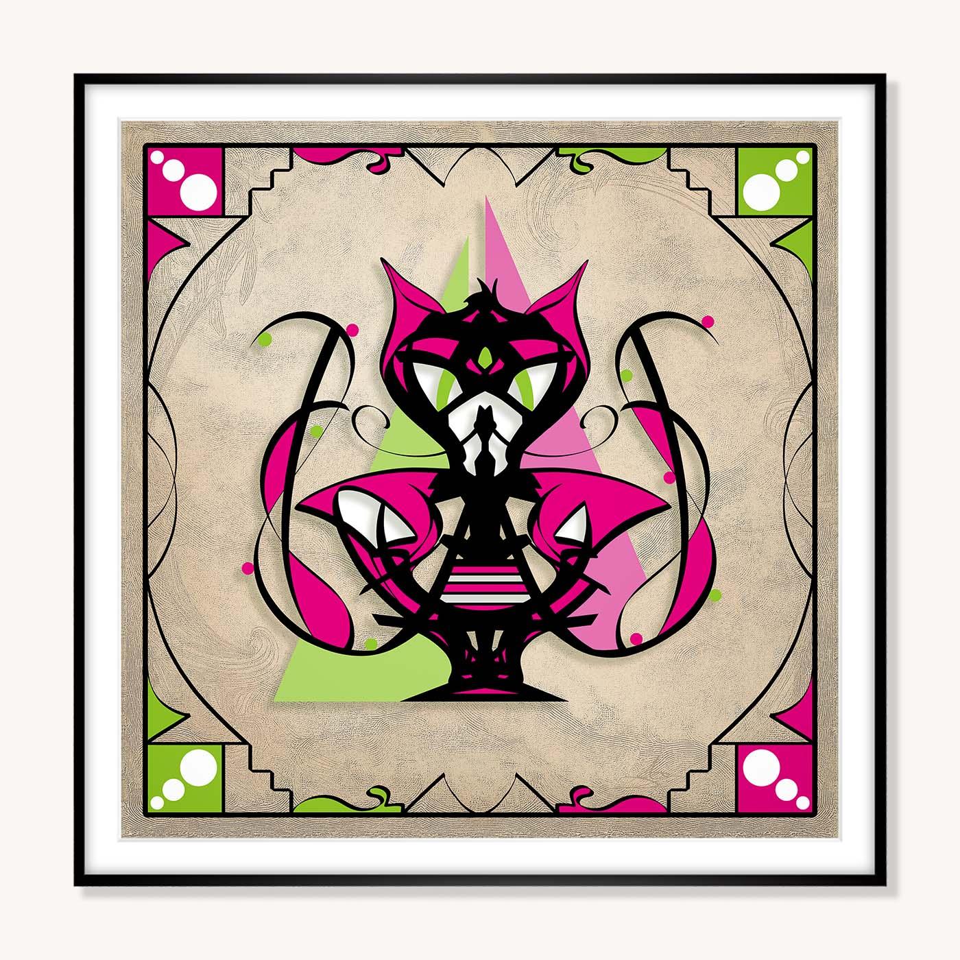 Framed Poster - Abstraction 4 - Magenta