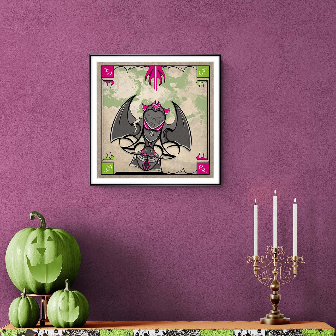 Gerahmtes Poster – Abstraktion 5 – Magenta