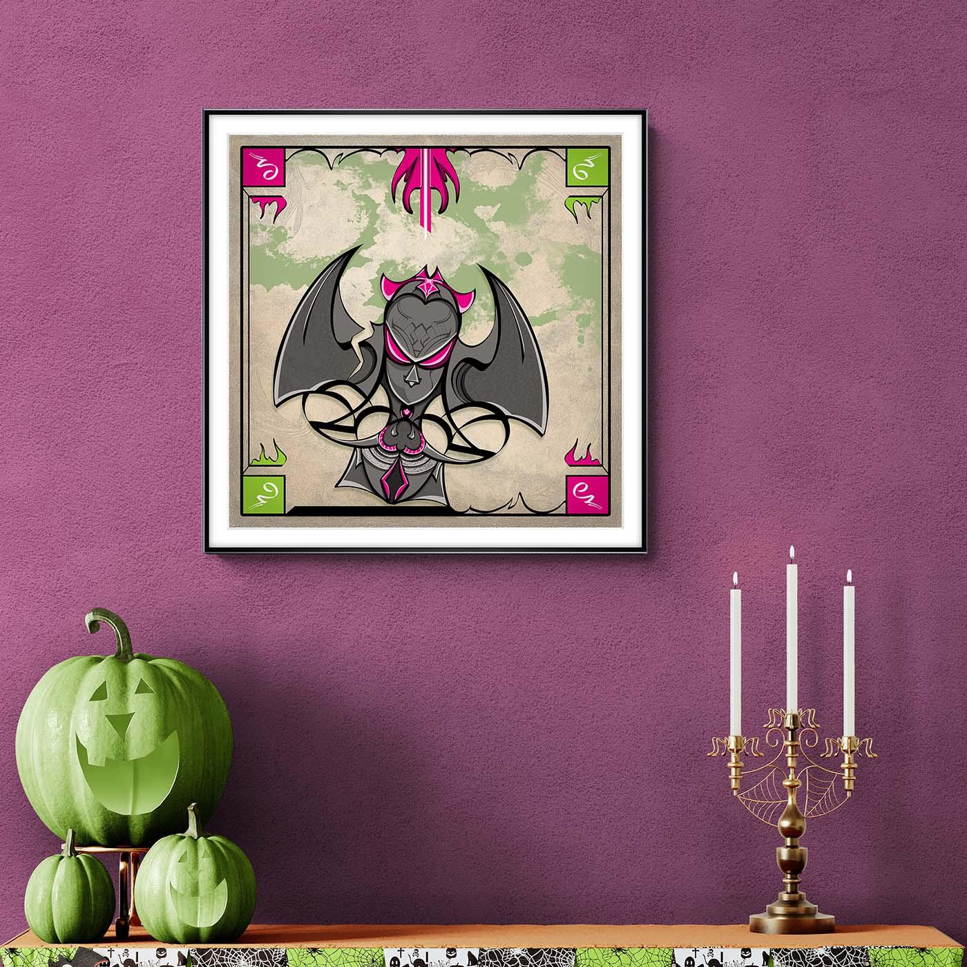 Gerahmtes Poster – Abstraktion 5 – Magenta