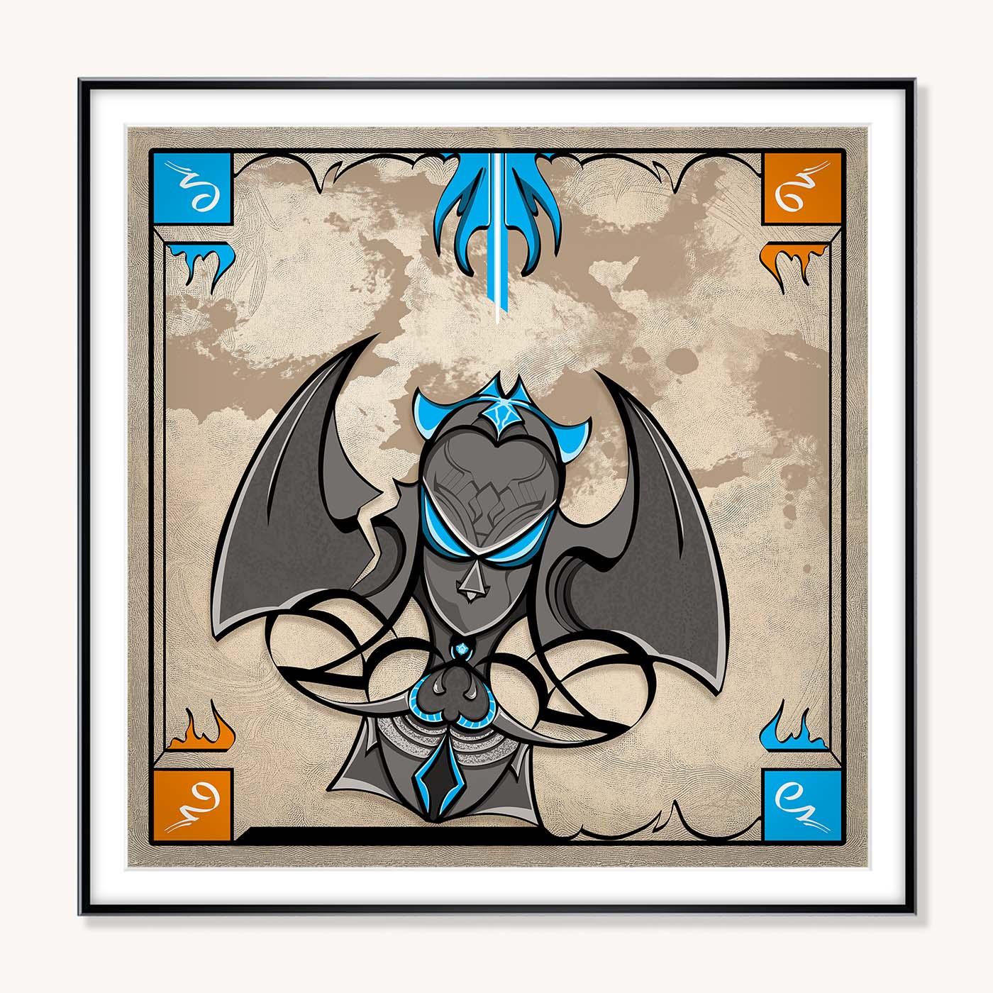 Framed Poster - Abstraction 5 - Cyan