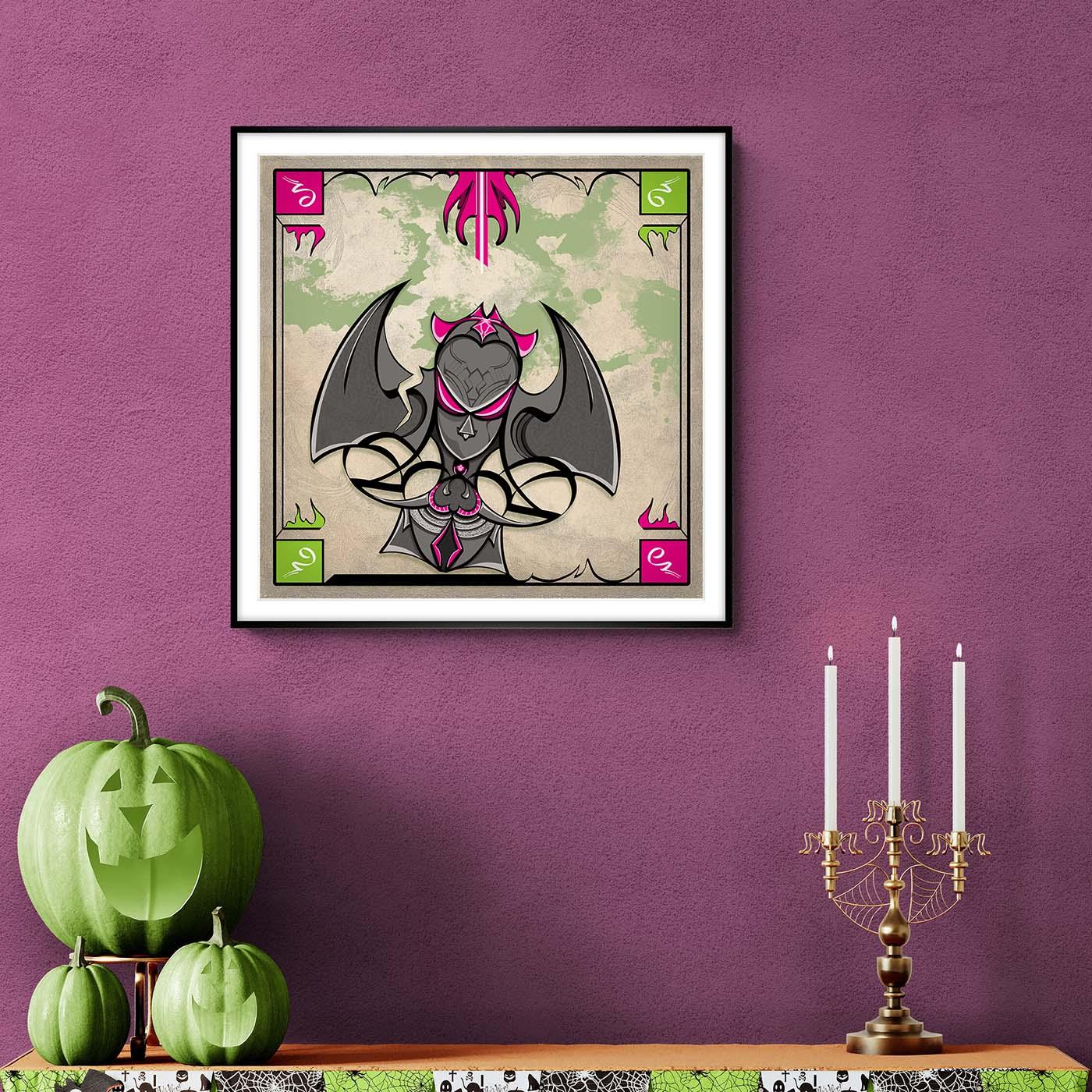 Gerahmtes Poster – Abstraktion 5 – Magenta