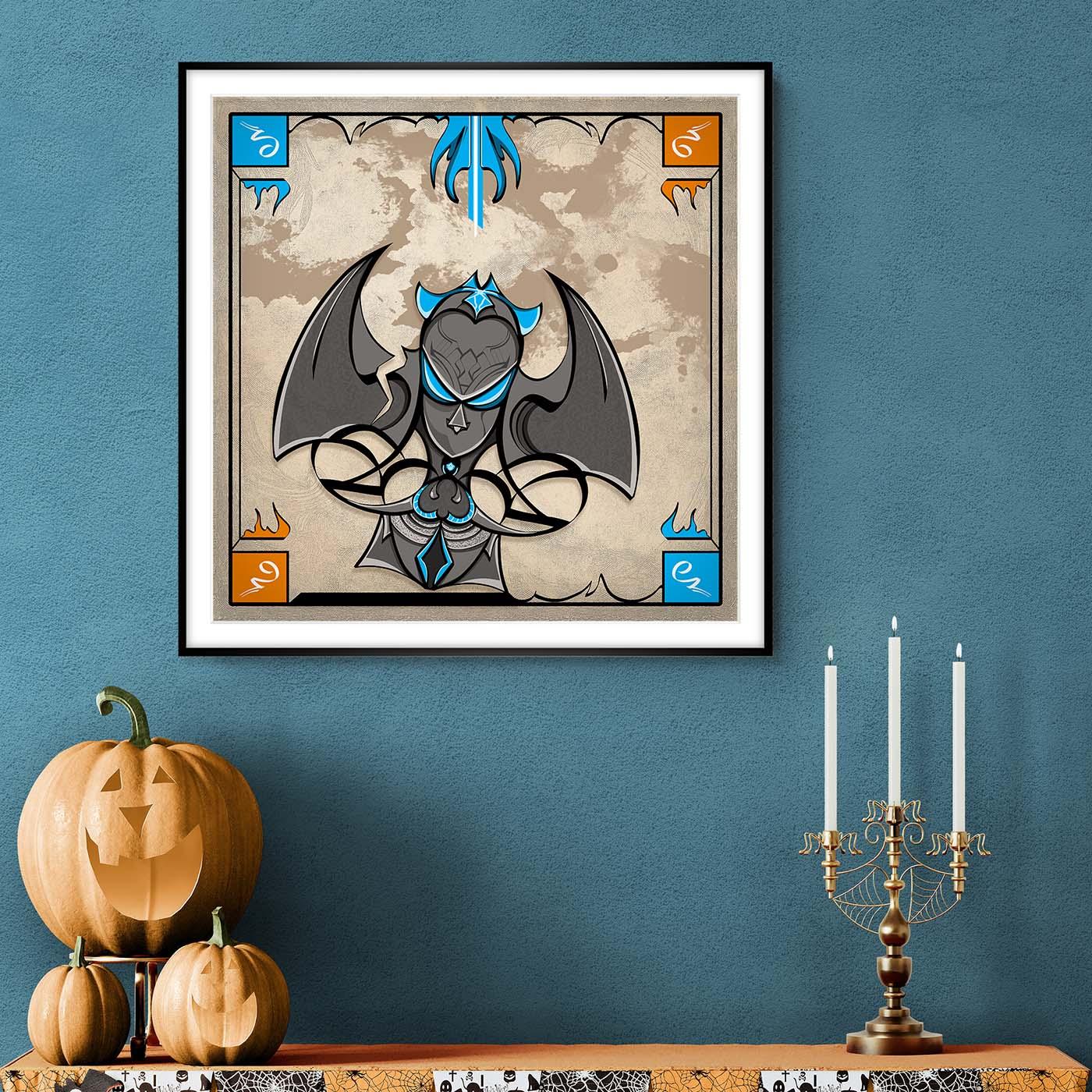 Framed Poster - Abstraction 5 - Cyan