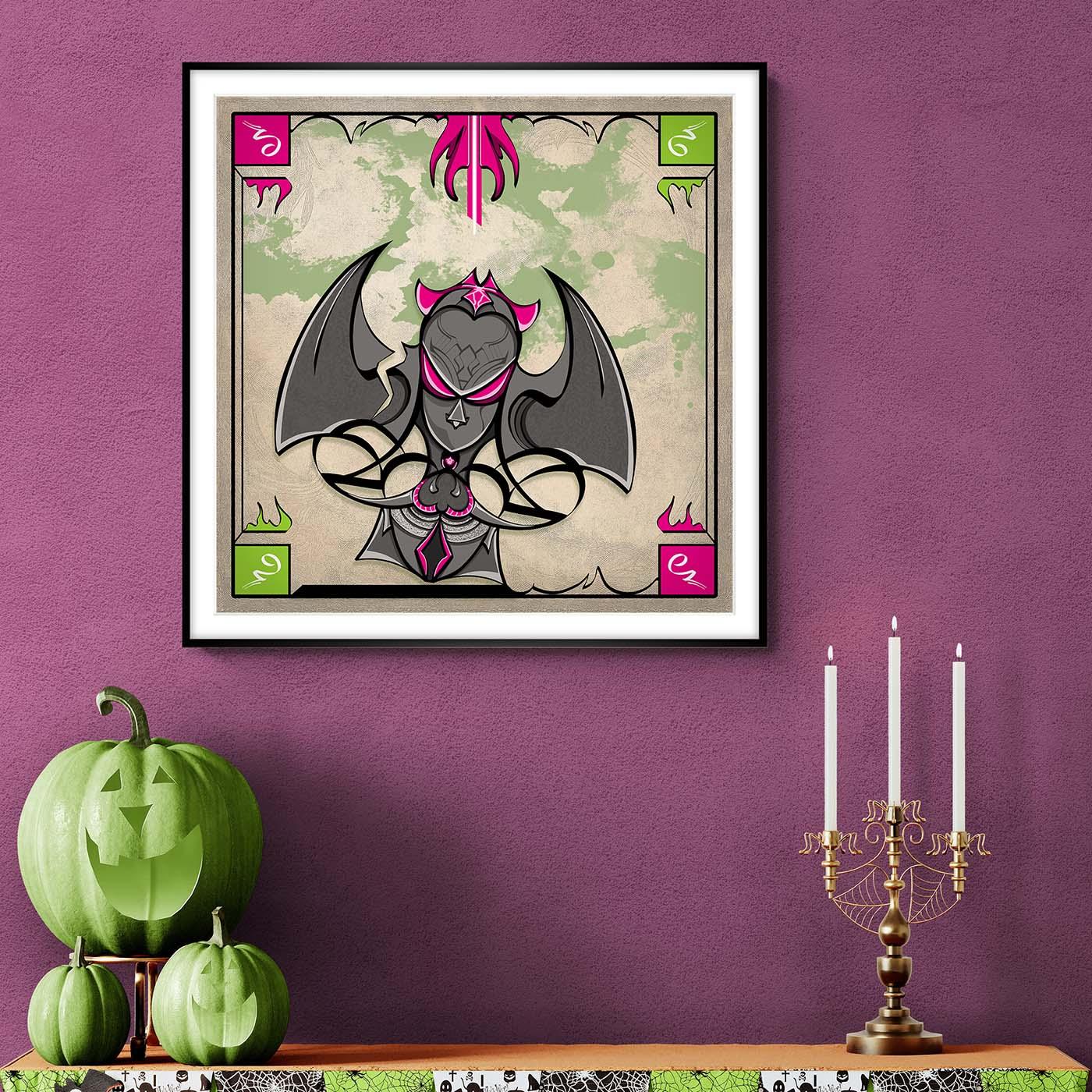 Gerahmtes Poster – Abstraktion 5 – Magenta