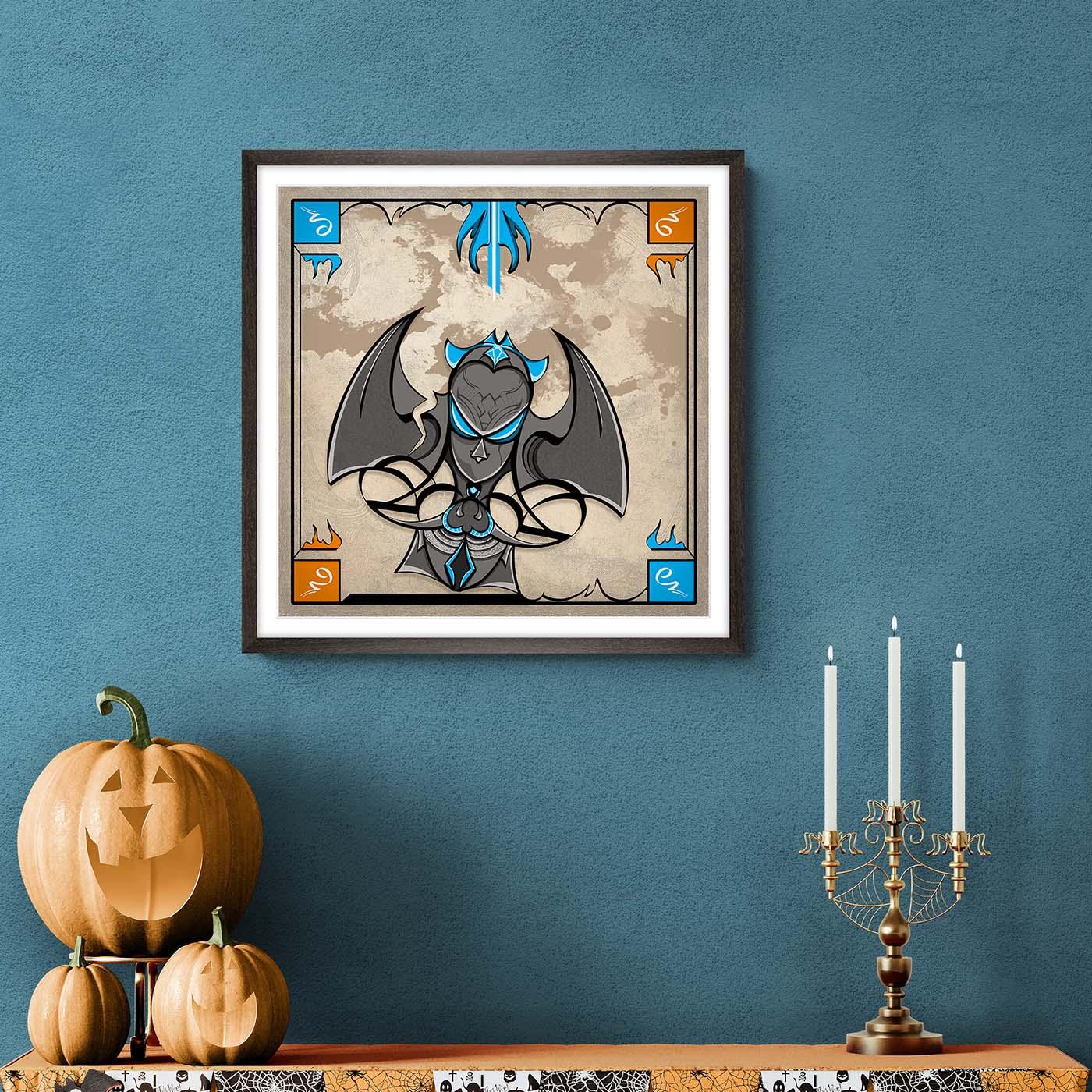 Framed Poster - Abstraction 5 - Cyan