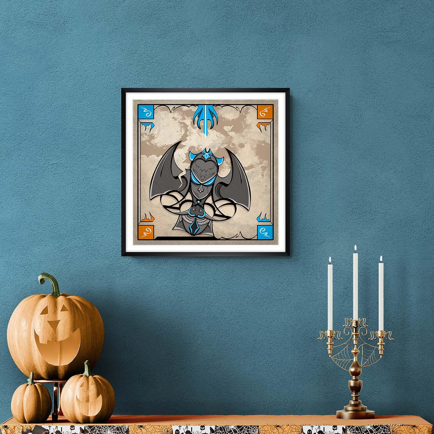 Framed Poster - Abstraction 5 - Cyan