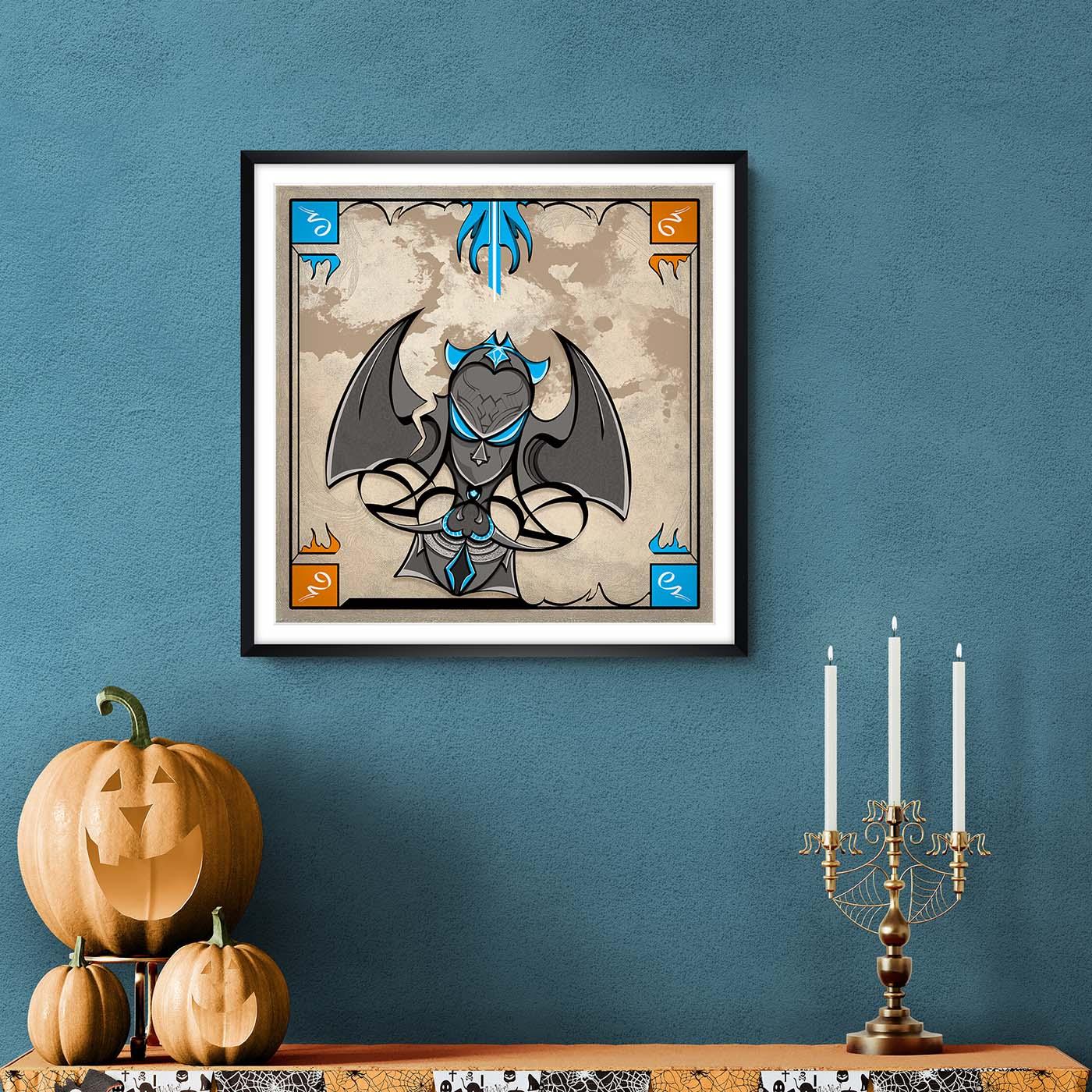 Framed Poster - Abstraction 5 - Cyan