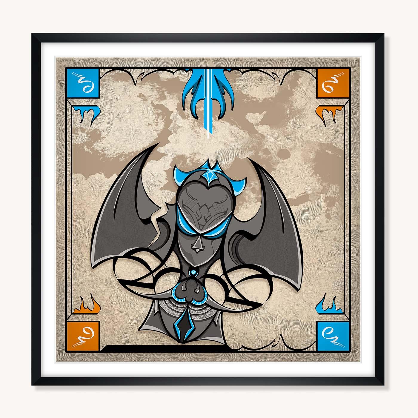 Framed Poster - Abstraction 5 - Cyan