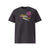 T-shirt unisexe anthracite, vu de face et portant le design "Mytho Culinaire" aux couleurs aubergines