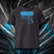 T-shirt unisexe anthracite, vu de face et portant le design "Mytho Original" coloré en cyan