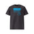 T-shirt unisexe anthracite, vu de face et portant le design "Mytho Original" coloré en cyan