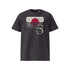 T-shirt unisexe anthracite, vu de face et portant le design "Mytho Original" aux couleurs du Japon