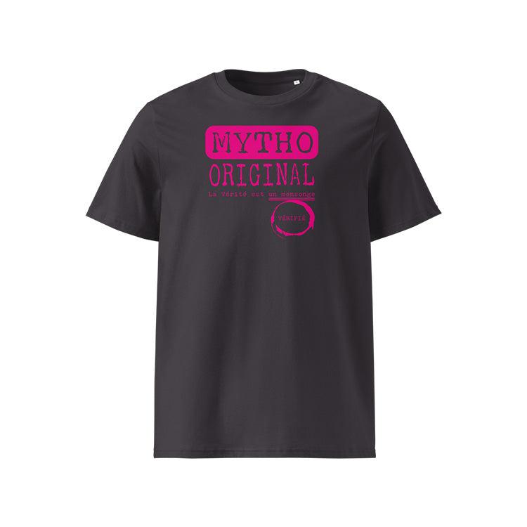 T-shirt unisexe anthracite, vu de face et portant le design 