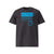 T-shirt unisexe anthracite, vu de face et portant le design "Mytho Original" en version anglaise et coloré en cyan