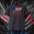 T-shirt unisexe anthracite, vu de face et portant le design "Mytho Original" en version anglaise et aux couleurs des USA