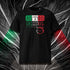 T-shirt unisexe noir, vu de face et portant le design "Mytho Original" aux couleurs de l'Italie