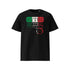 T-shirt unisexe noir, vu de face et portant le design "Mytho Original" aux couleurs de l'Italie