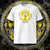 T-shirt unisexe blanc, vu de face et portant le design "Ignorance" coloré en jaune soleil