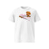  T-shirt unisexe blanc, vu de face et portant le design "Mytho Culinaire" aux couleurs gourmandes