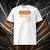 T-shirt unisexe blanc, vu de face et portant le design "Mytho Original" coloré en mandarine