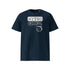 T-shirt unisexe french navy, vu de face et portant le design "Mytho Original" coloré en blanc craie