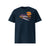  T-shirt unisexe french navy, vu de face et portant le design "Mytho Culinaire" aux couleurs gourmandes