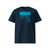 T-shirt unisexe french navy, vu de face et portant le design "Mytho Original" coloré en cyan