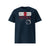 T-shirt unisexe french navy, vu de face et portant le design "Mytho Original" aux couleurs de l'Angleterre