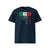 T-shirt unisexe french navy, vu de face et portant le design "Mytho Original" aux couleurs de l'Italie