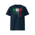 T-shirt unisexe french navy, vu de face et portant le design "Mytho Original" en version anglaise et aux couleurs de l'Italie