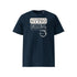 T-shirt unisexe french navy, vu de face et portant le design "Mytho Original" en version anglaise et coloré en blanc craie