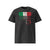 T-shirt unisexe gris foncé, vu de face et portant le design "Mytho Original" aux couleurs de l'Italie