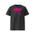 T-shirt unisexe gris foncé, vu de face et portant le design "Mytho Original" coloré en magenta