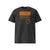 T-shirt unisexe gris foncé, vu de face et portant le design "Mytho Original" en version anglaise et coloré en mandarine