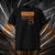 T-shirt unisexe noir, vu de face et portant le design "Mytho Original" coloré en mandarine