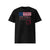 T-shirt unisexe noir, vu de face et portant le design "Mytho Original" en version anglaise et aux couleurs des USA