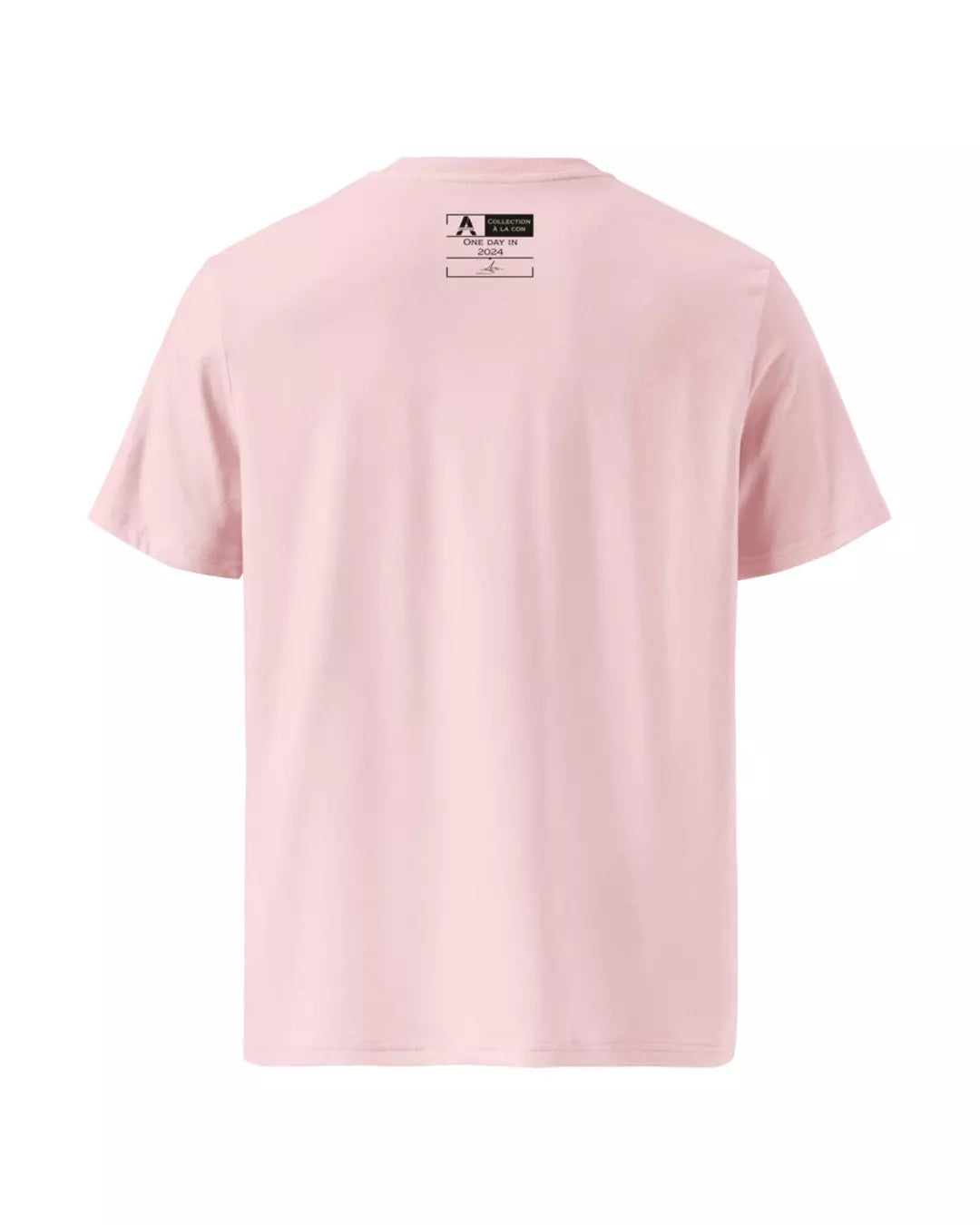 T-shirt rose pantouflard vu de dos 