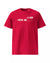 T-shirt rouge "Tête en l'air" vu de face