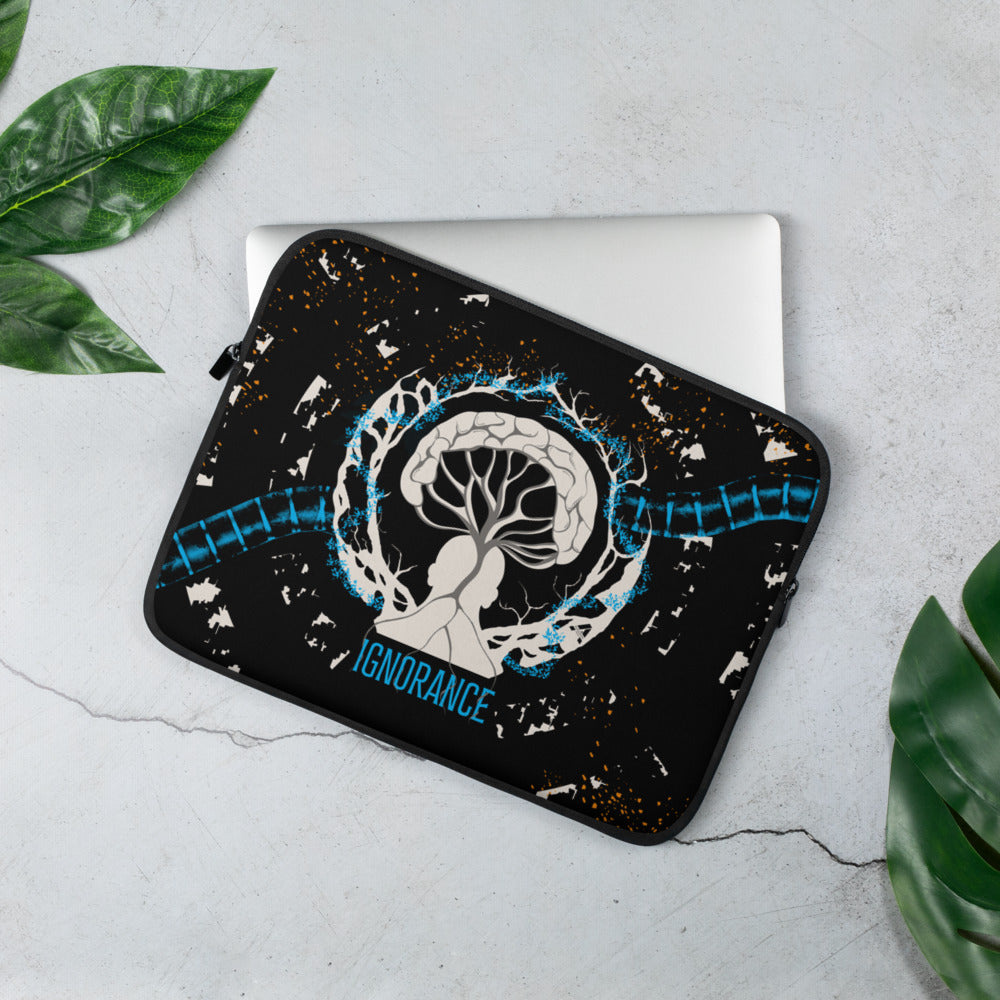 Laptop sleeve - Ignorance - Cyan/Black